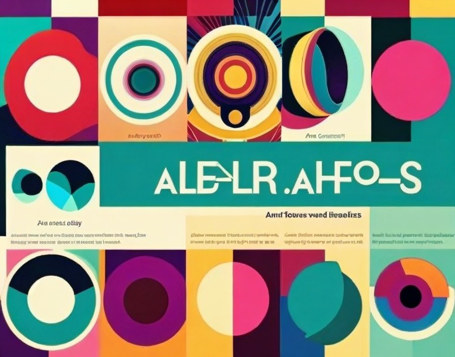 Vibrant Abstract Design with Colorful Circular Patterns