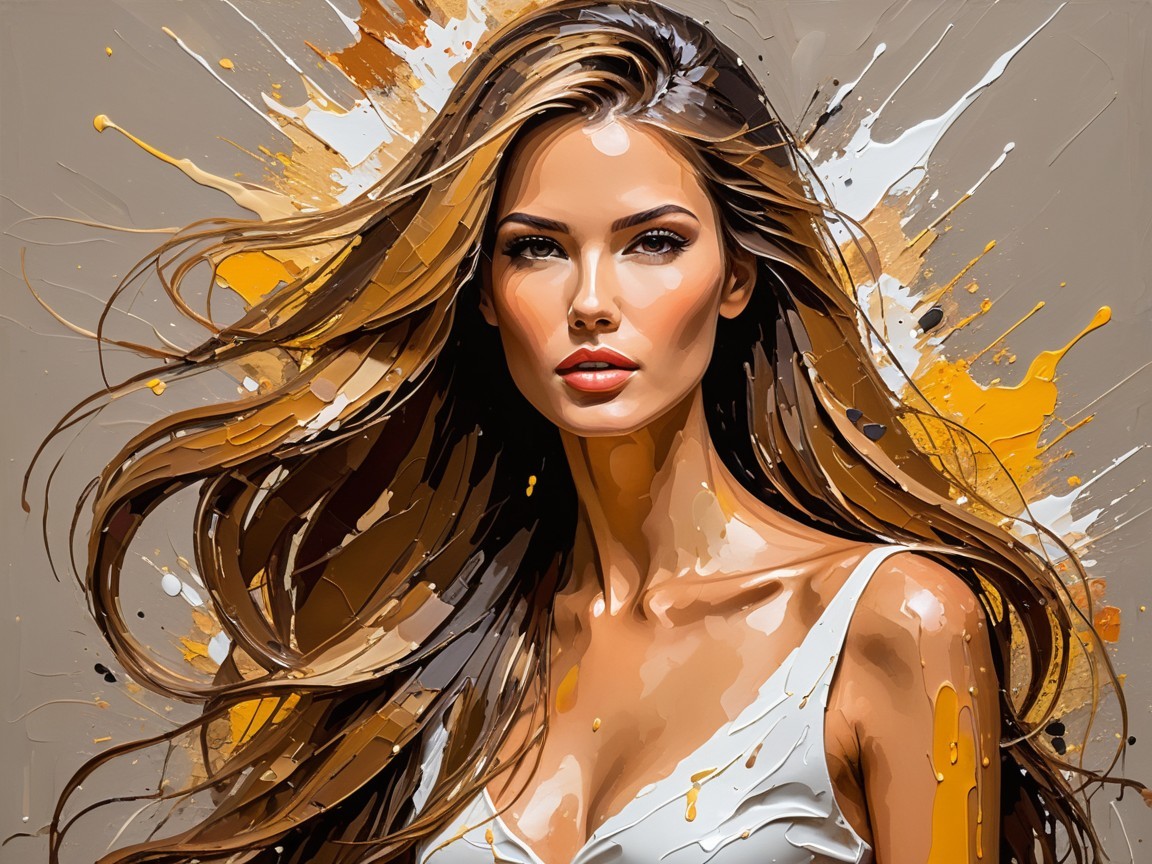 Portrait of a Confident Woman with Vibrant Background