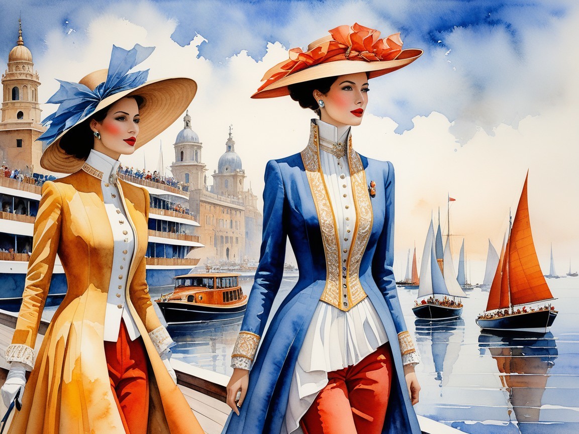 Elegant Women in Historical and Modern Fashion by Harbor