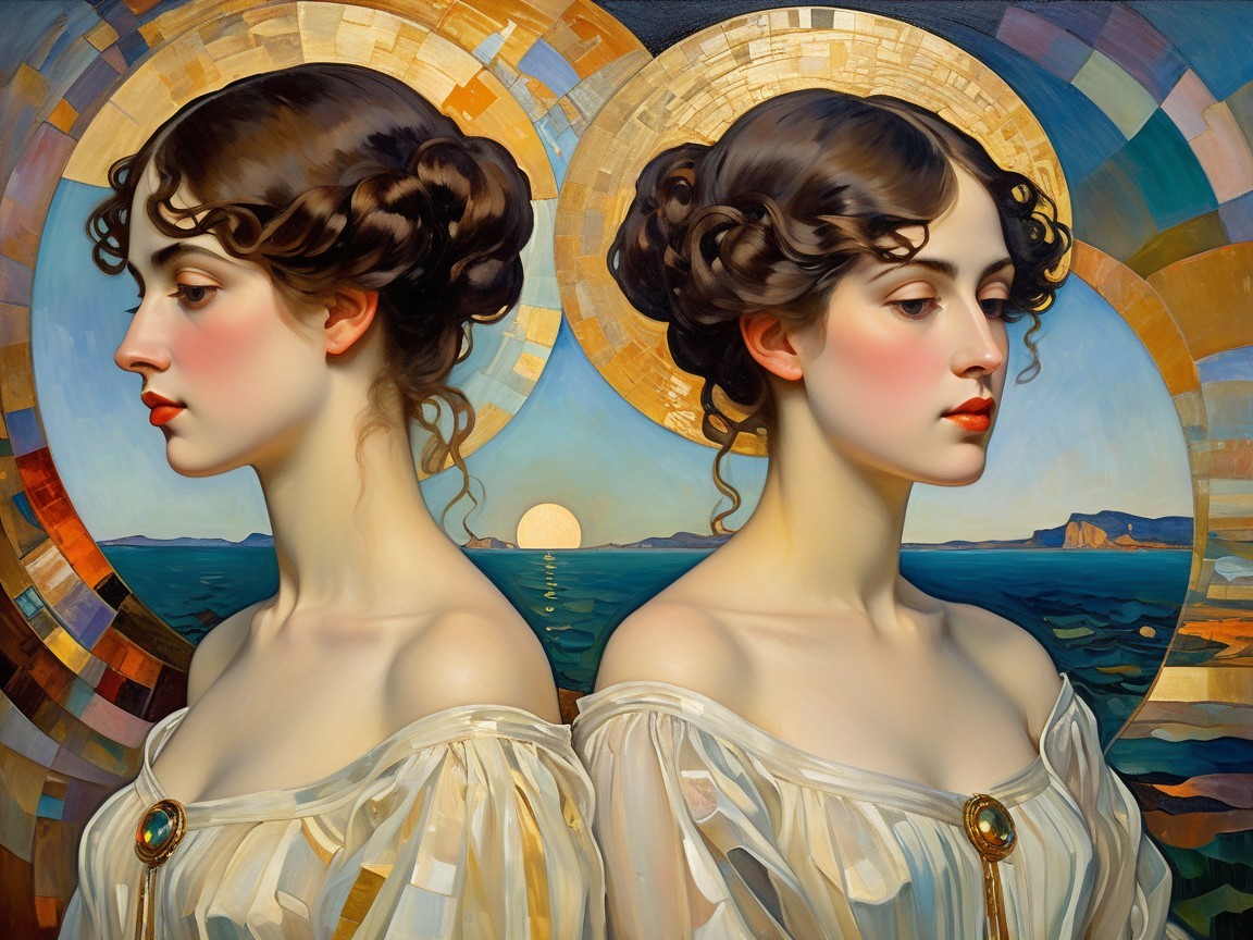 Elegant Women in Art Deco Style with Chic Updos
