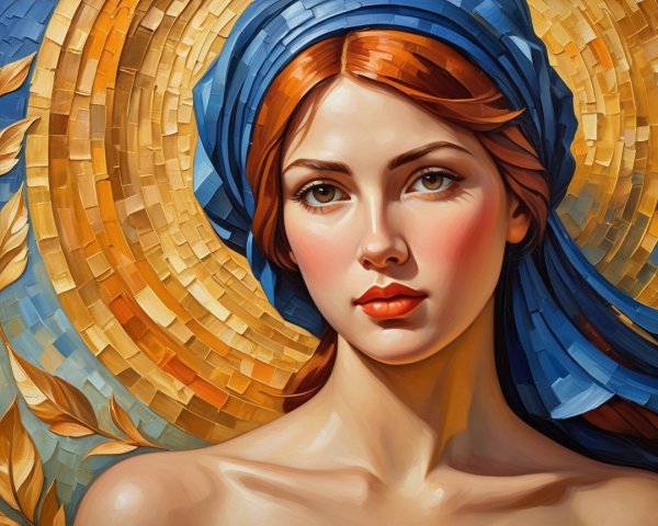 Close-Up Portrait of a Young Woman with Red Hair