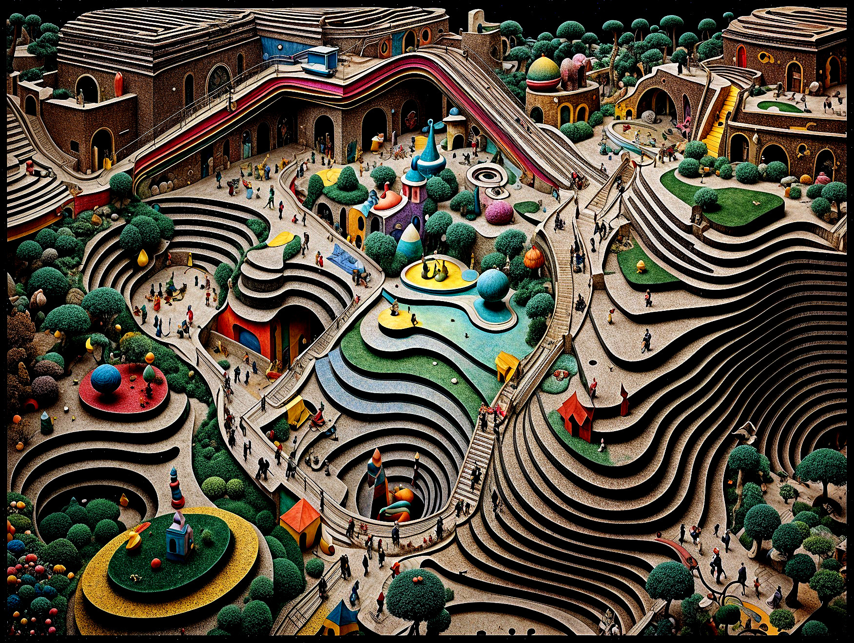 Whimsical Multi-Leveled Vibrant Landscape Design