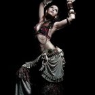 Detailed Sculpture of a Dancing Female Figure