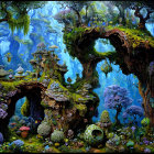 Mystical Landscape with Castles and Twisted Trees