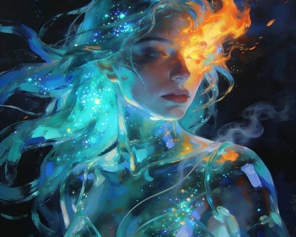 Digital Painting of a Woman with Ethereal Features