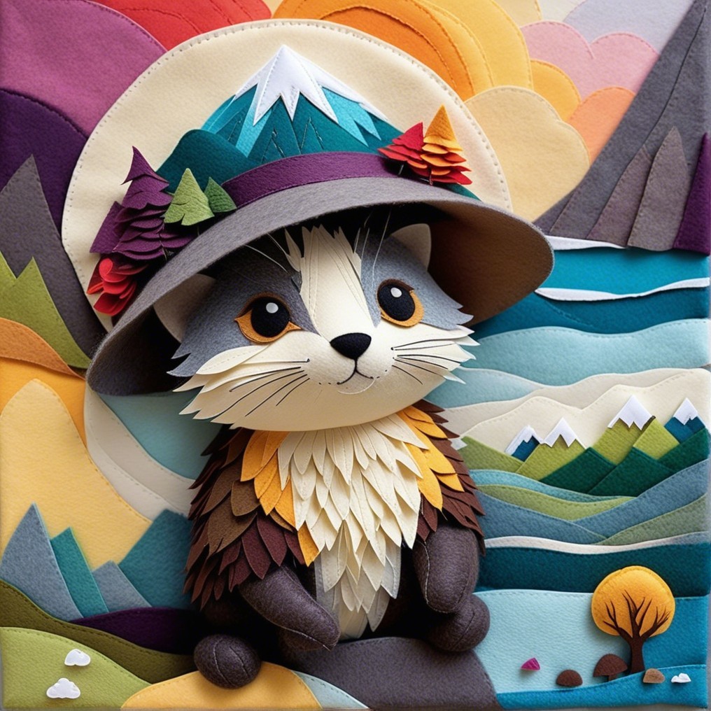 Whimsical Fox Artisan Creation in Scenic Landscape