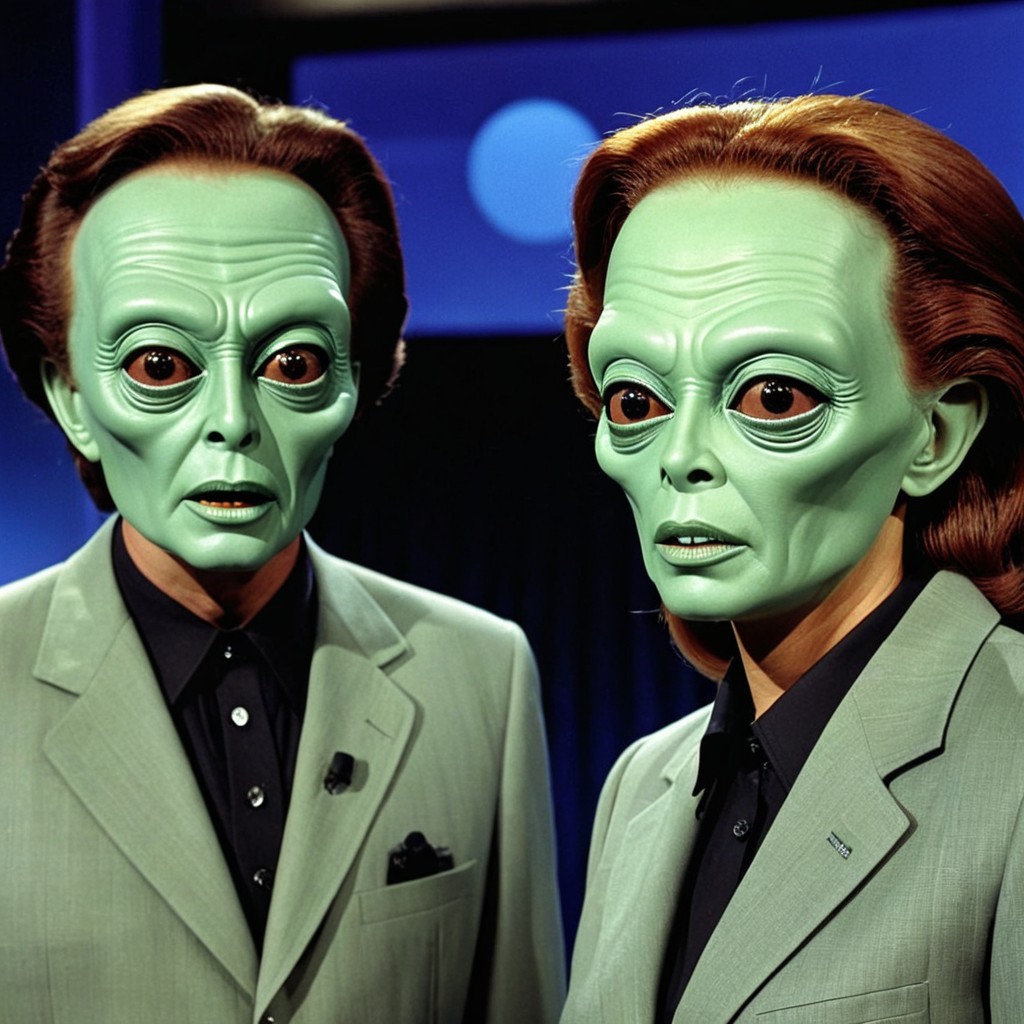 Extraterrestrial Beings in Tailored Gray Suits
