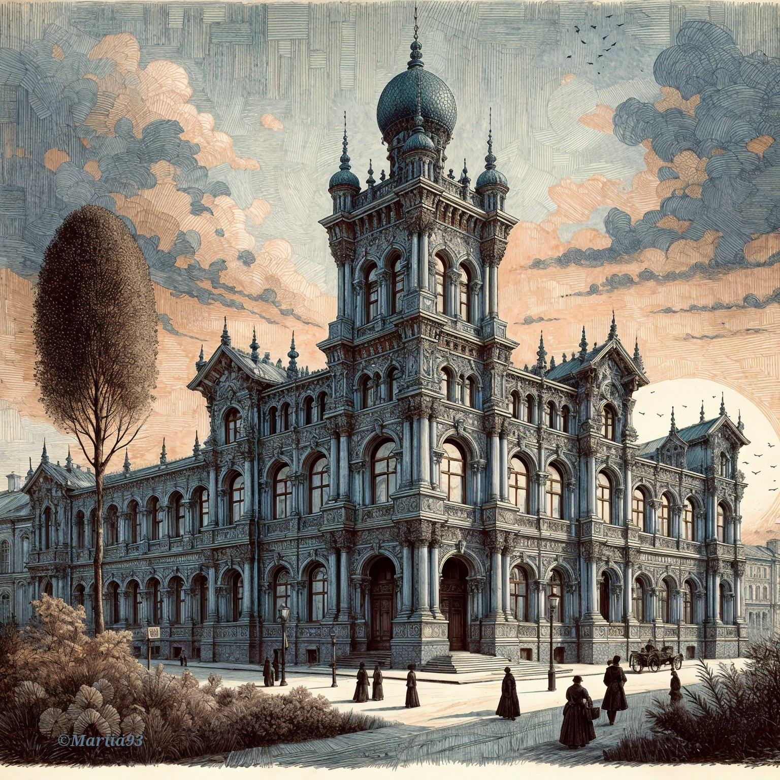 Ornate Historical Building with Intricate Architecture