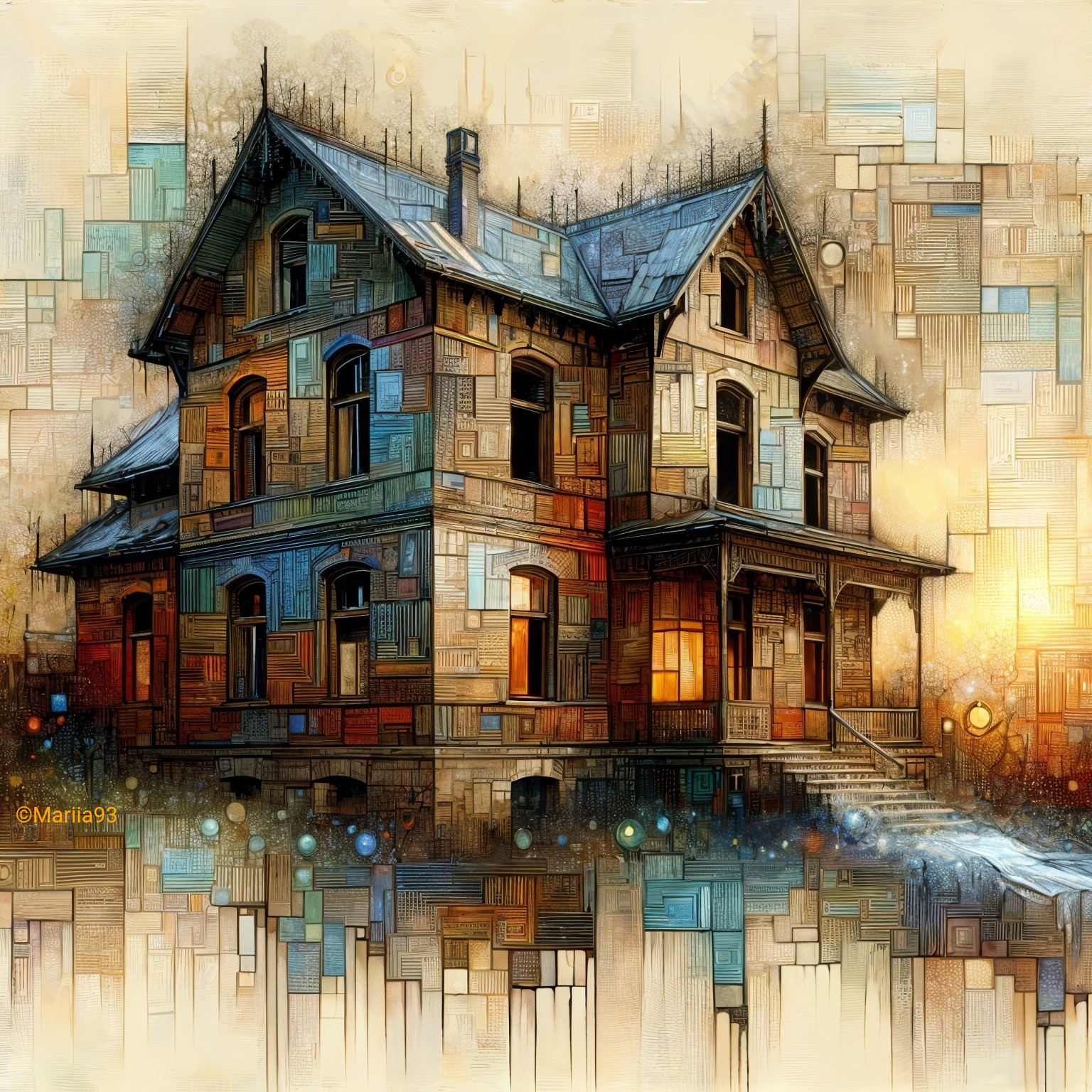 Uniquely Designed House with Colorful Architectural Styles
