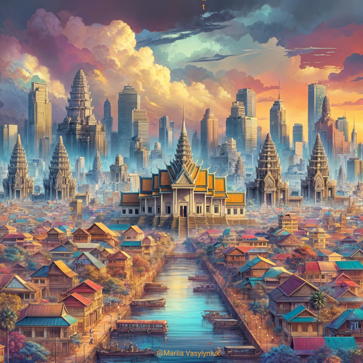 Blend of Traditional and Modern Architecture at Sunset