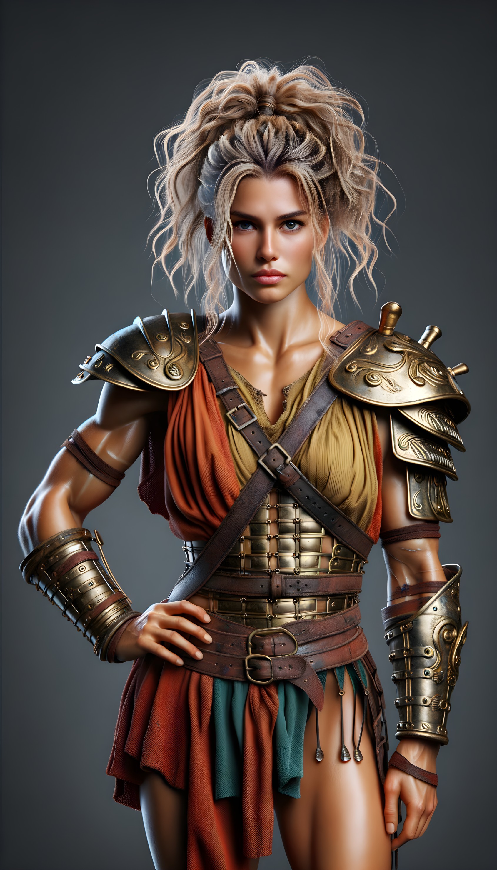 Blonde Gladiator: The Fierce Retiarius V.2