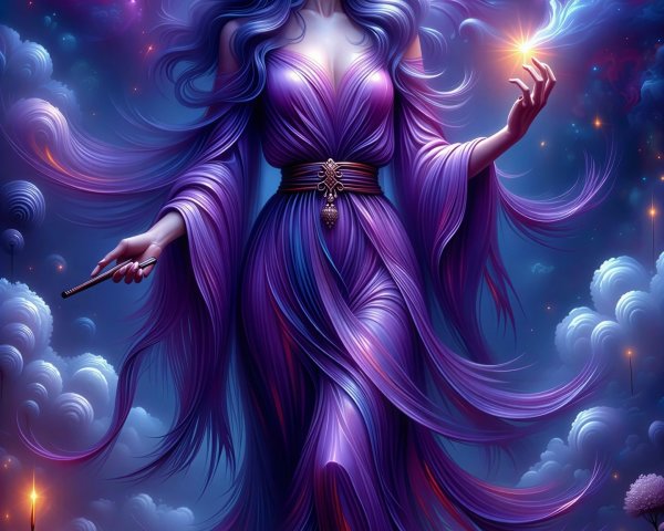 Surreal Digital Painting of Ethereal Female Figure