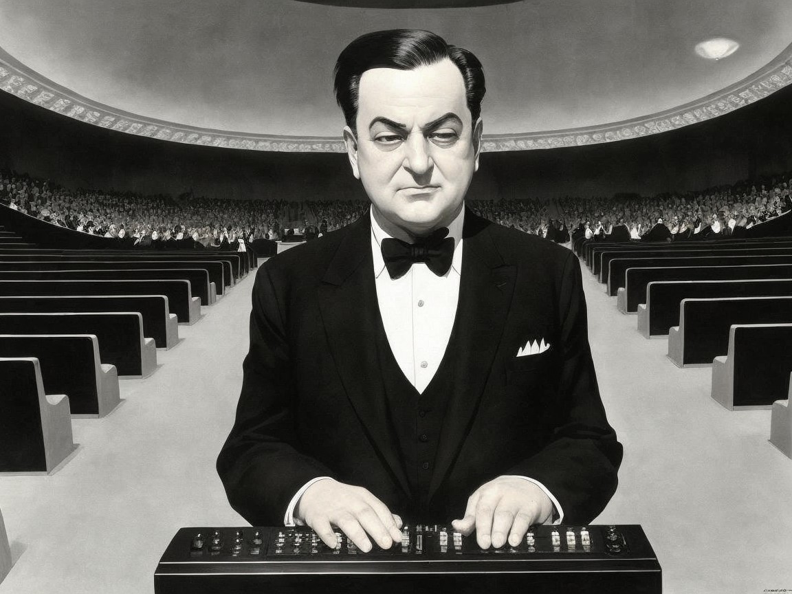 Man in Tuxedo at Soundboard in Grand Auditorium