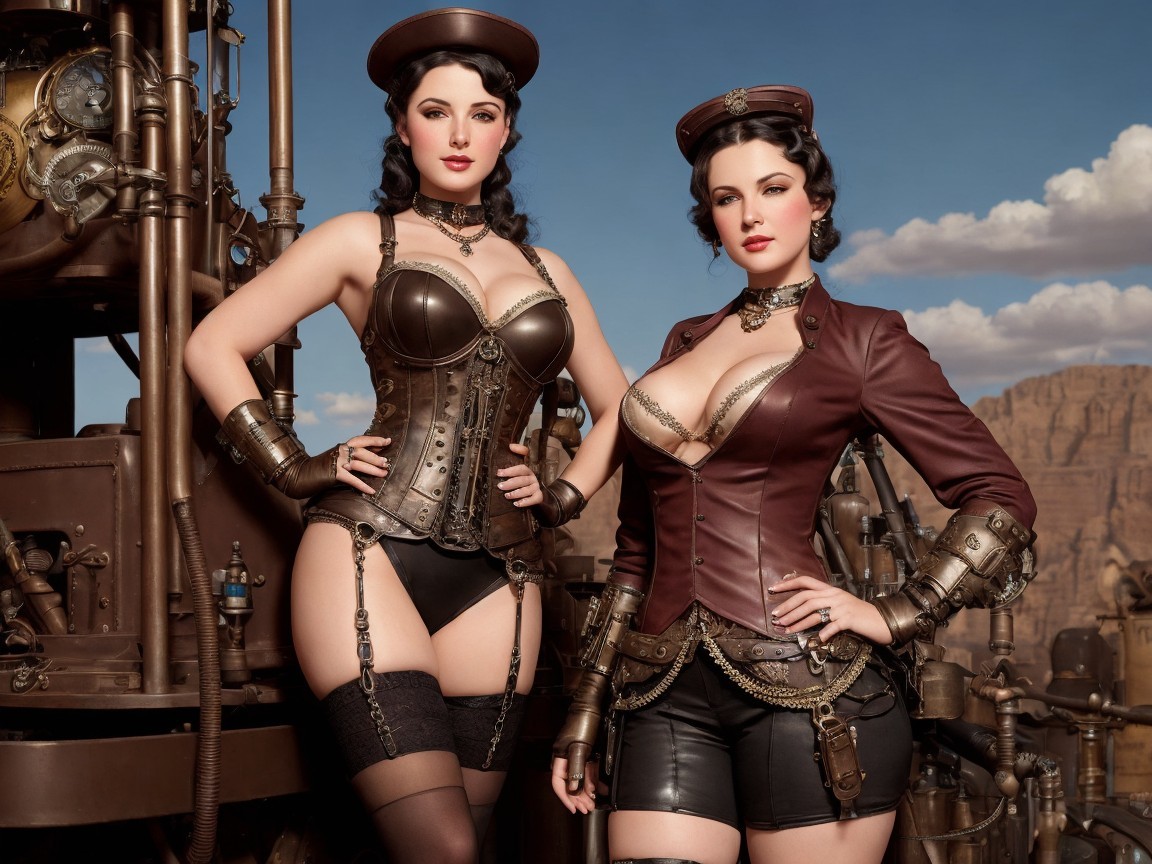 Steampunk Fashion: Women in Corsets and Vintage Hats