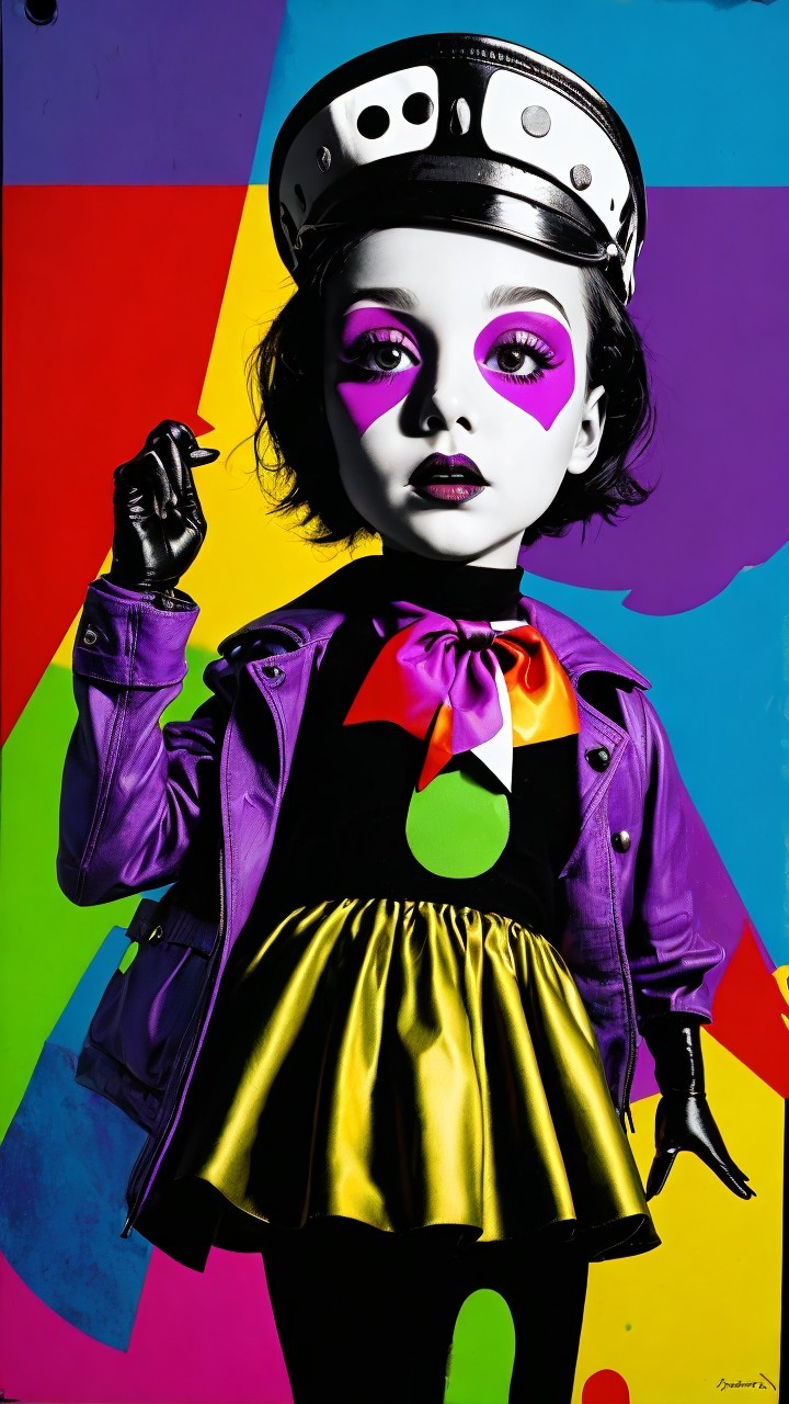 Colorful Portrait of a Child in Eclectic Outfit
