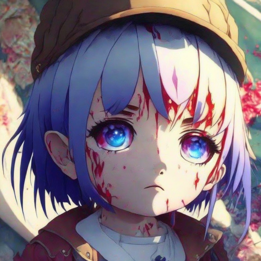 Young Character with Blue Eyes and Pastel Hair