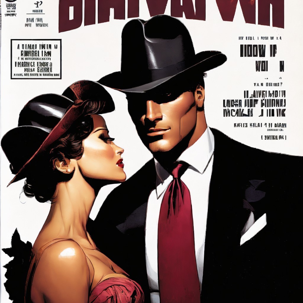 Dramatic Comic Book Cover in Vintage Noir Style