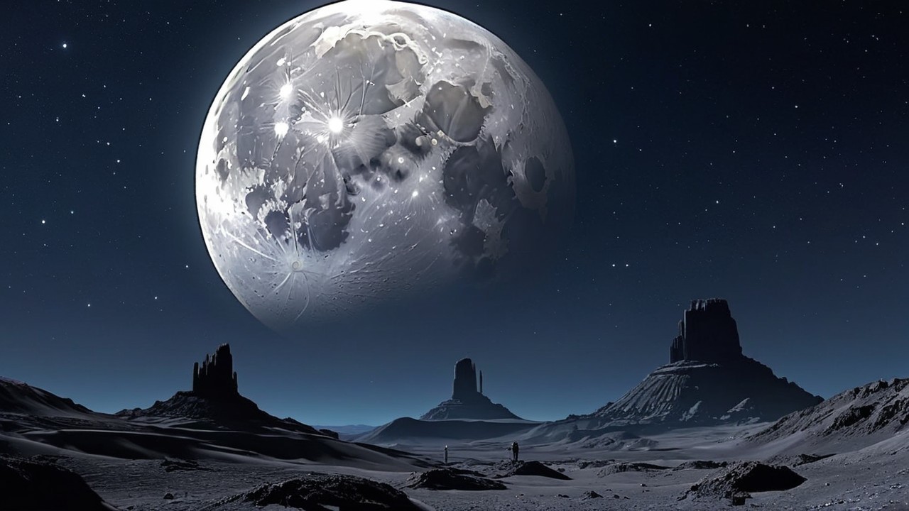 Otherworldly Landscape with Towering Rock Formations
