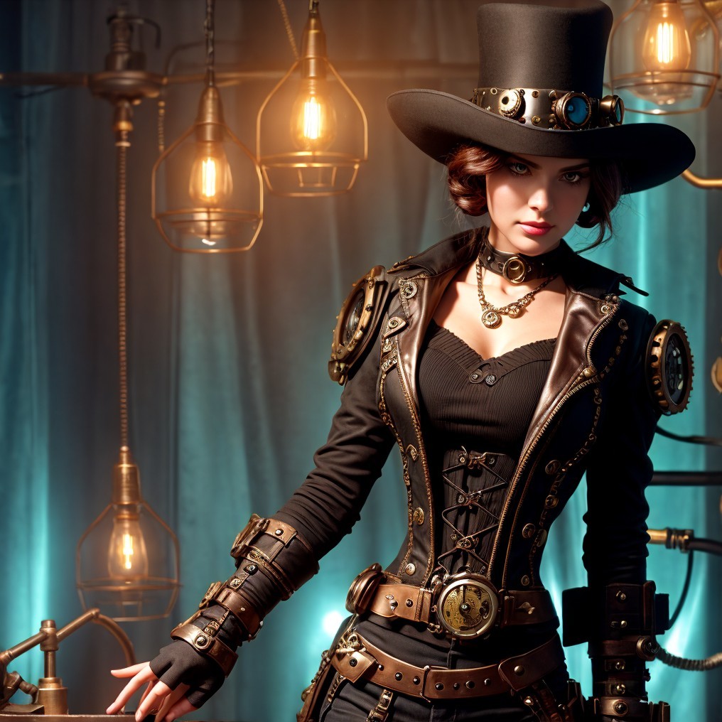 Steampunk-Inspired Outfit with Vintage Atmosphere
