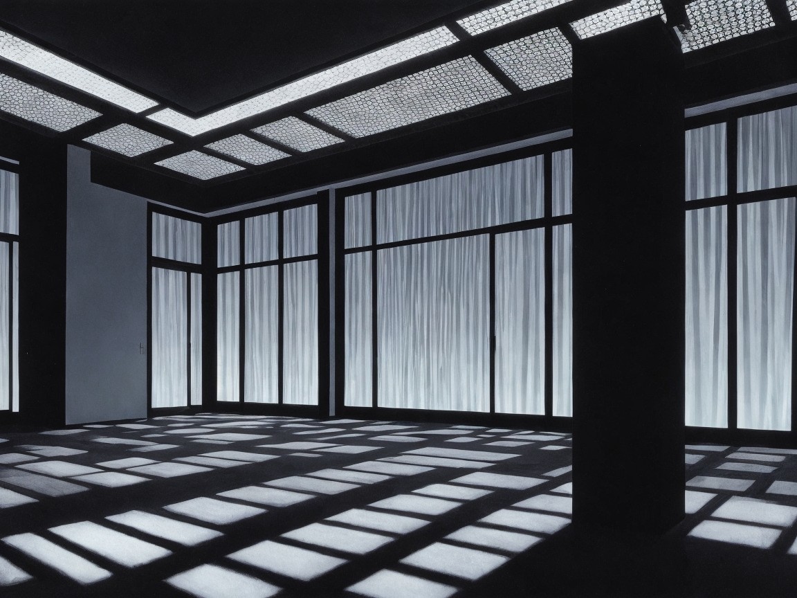 Spacious Minimalist Room with Light and Shadow Play