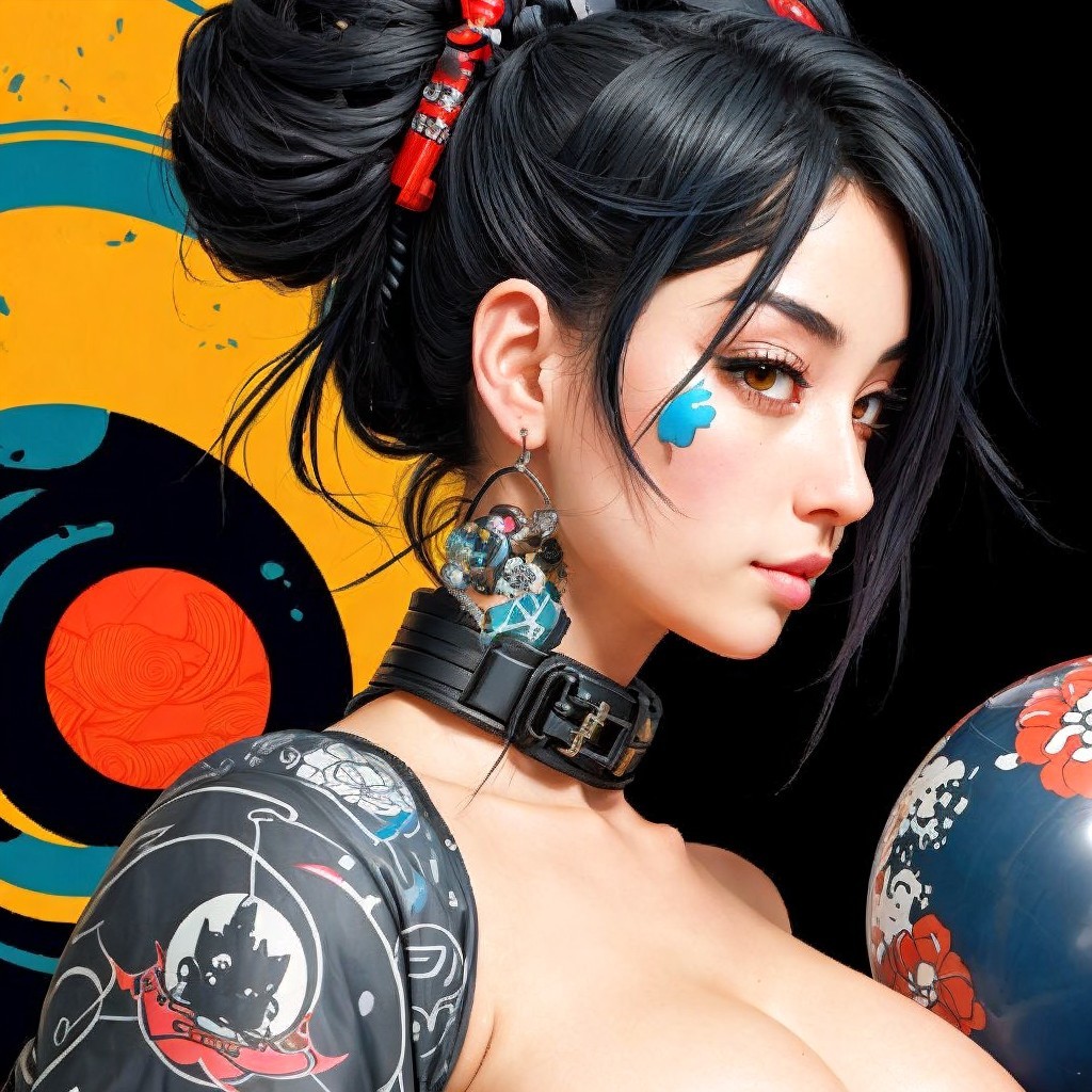 Modern Character with Edgy Aesthetic and Vibrant Colors