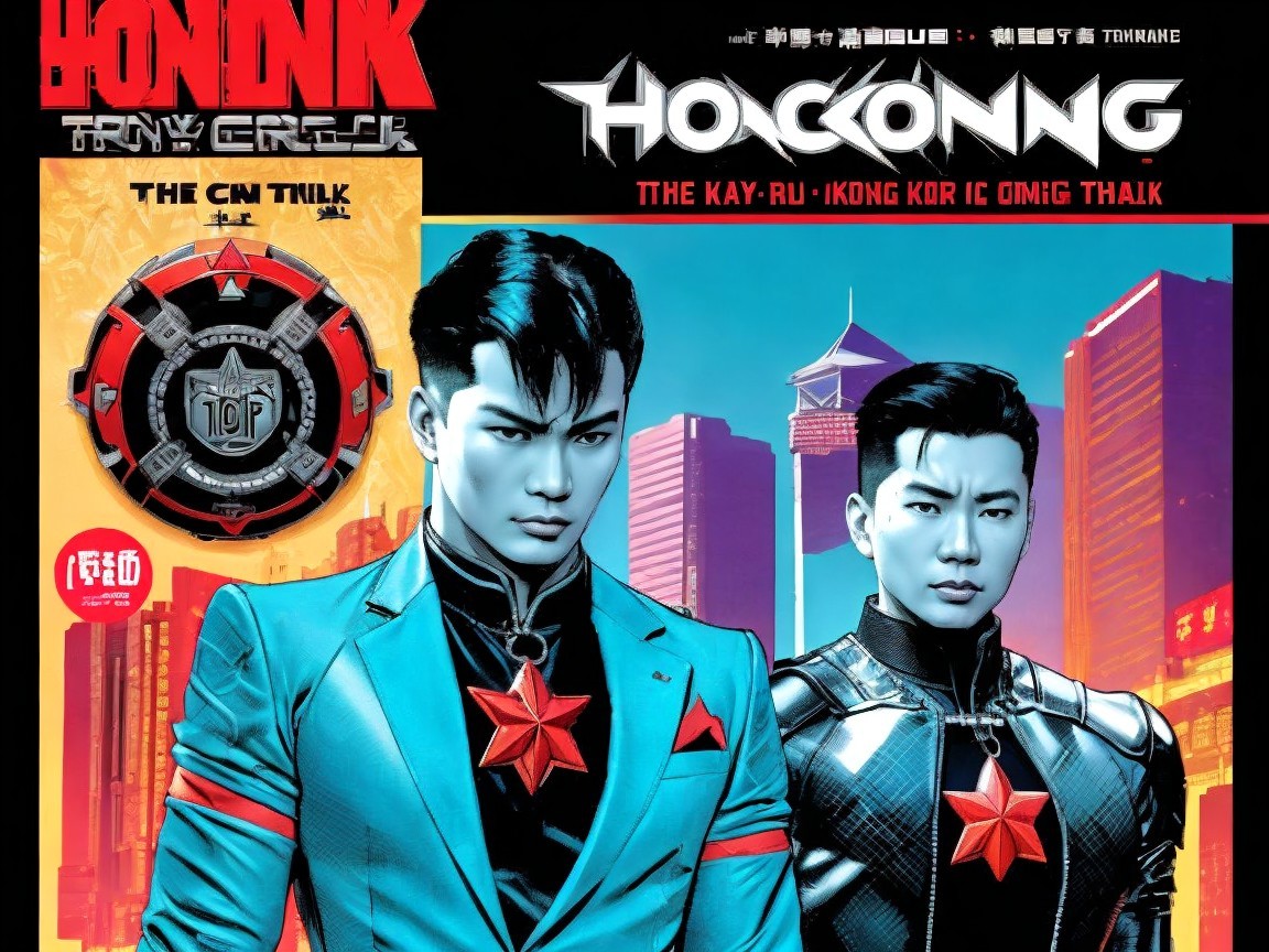 Stylized Superhero Characters in Futuristic Suits