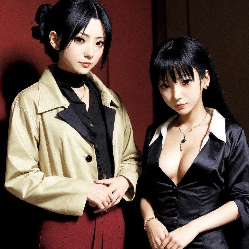 Young Women in Stylish Outfits and Confident Poses