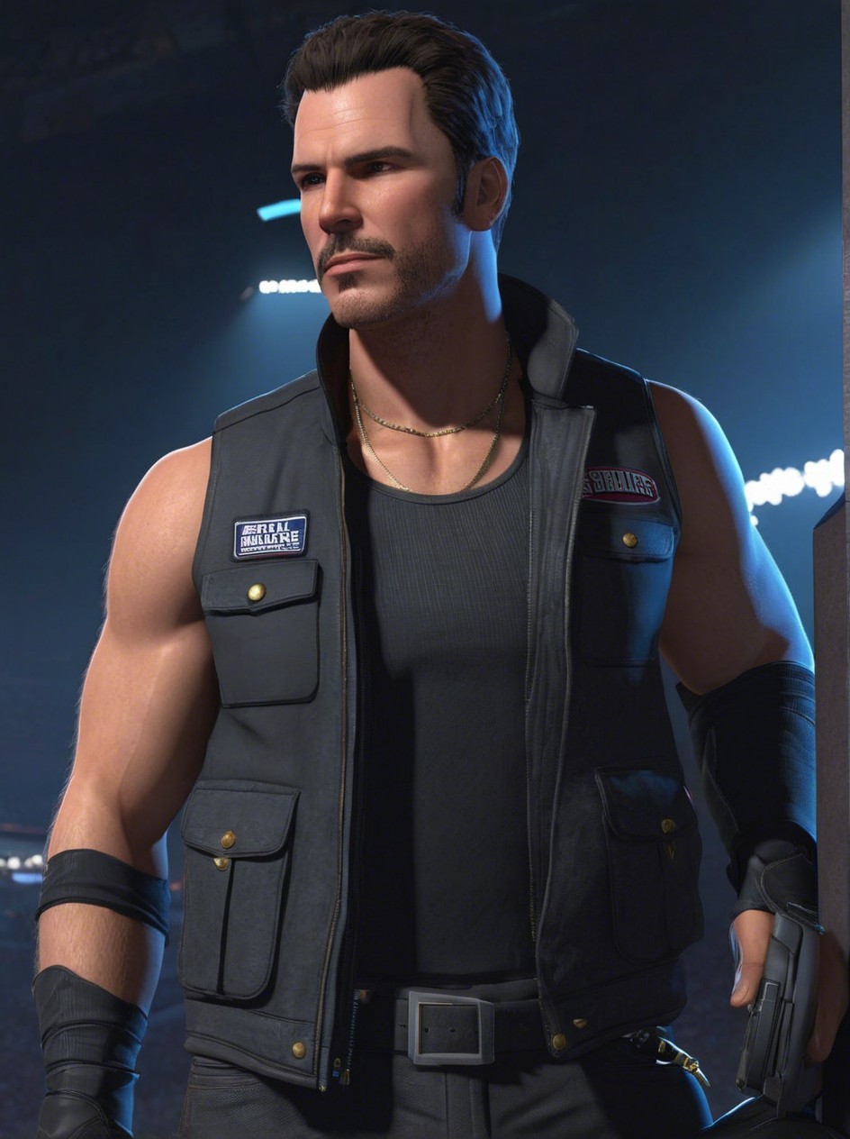 Digital Rendering of a Man with Military Haircut and Beard