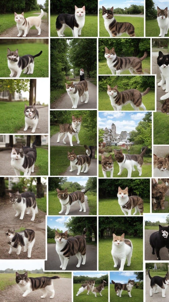 Collage of Diverse Domestic Cats in Various Settings