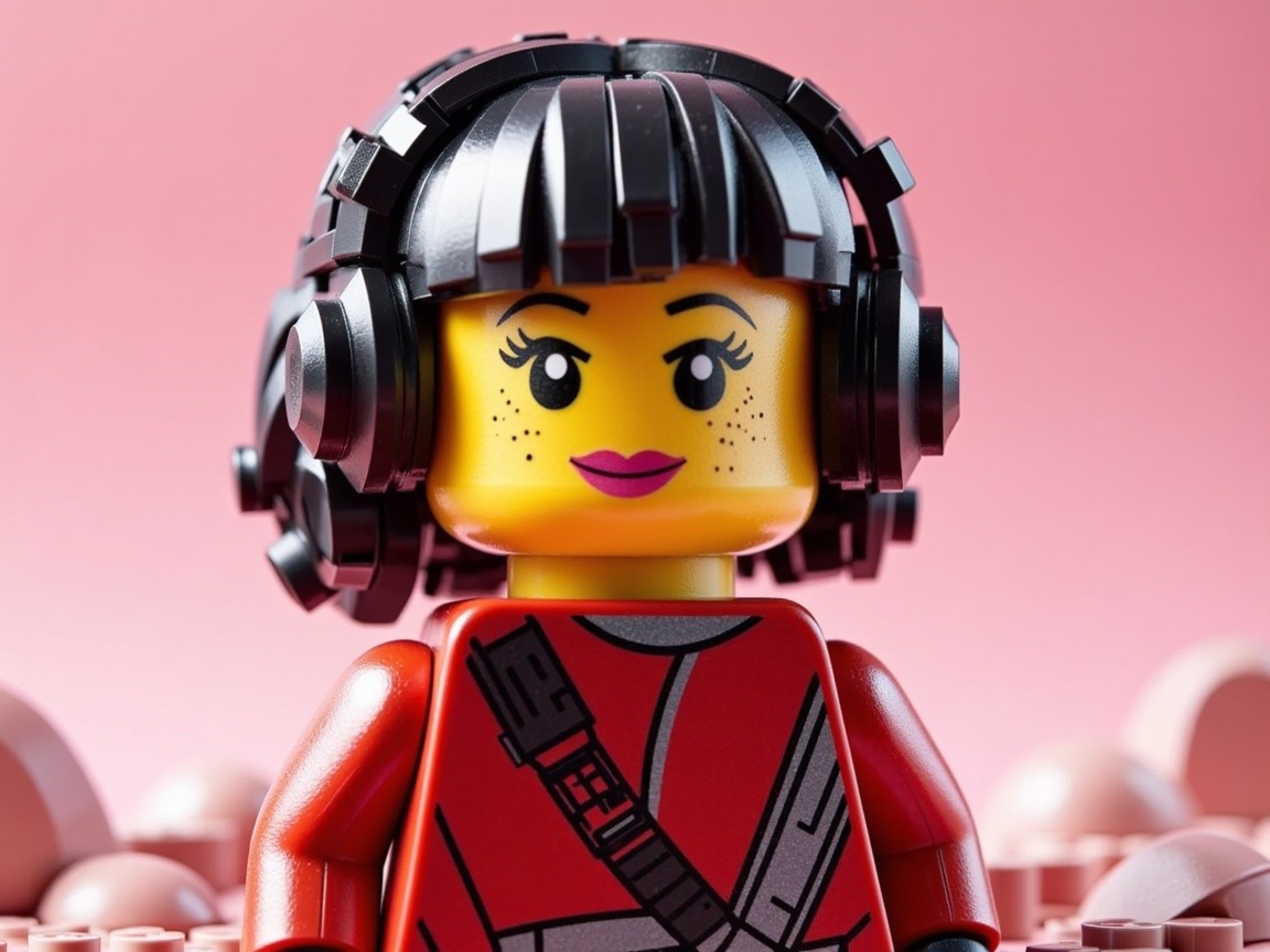 Vibrant LEGO Figure with Cheerful Expression and Style