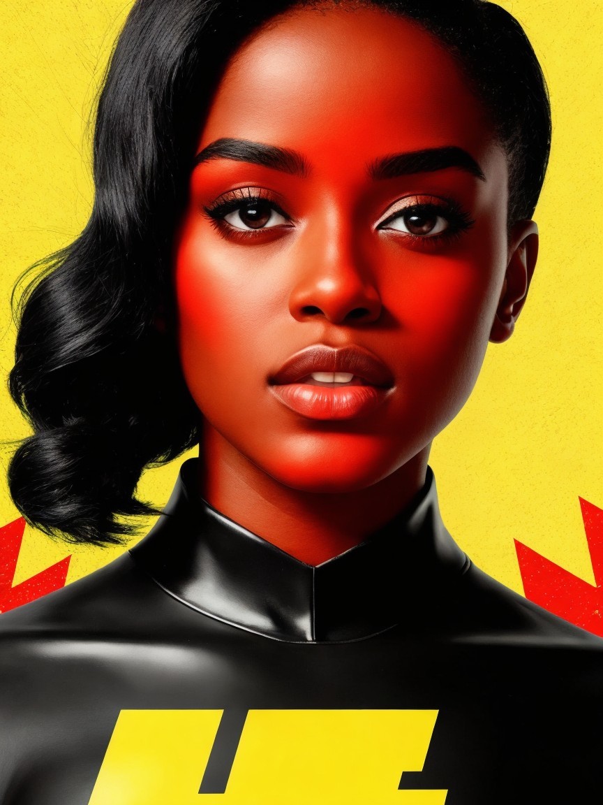 Portrait of a Confident Woman with Bold Makeup