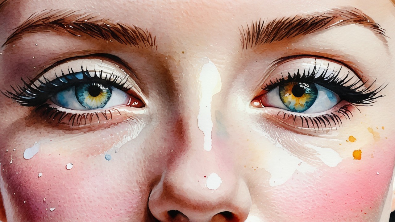 Close-Up Portrait of a Young Woman's Unique Eyes