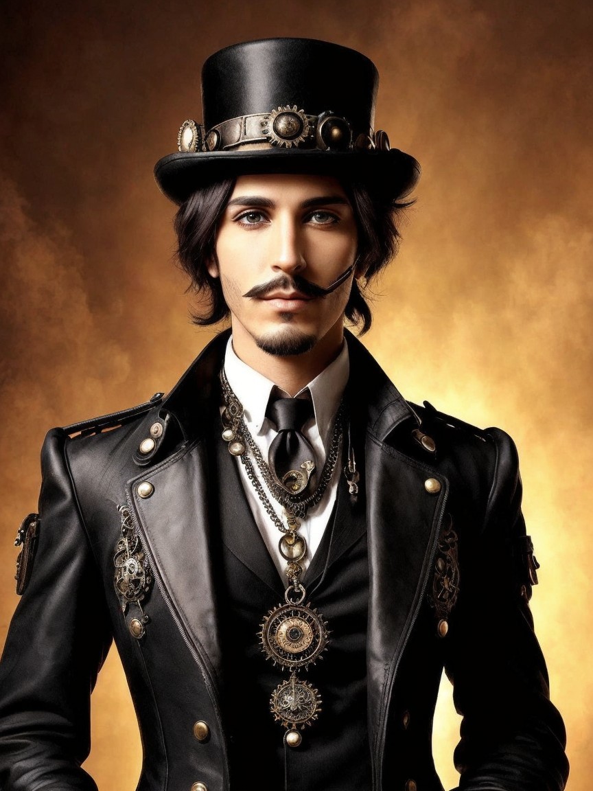 Steampunk-Inspired Outfit with Elegant Details