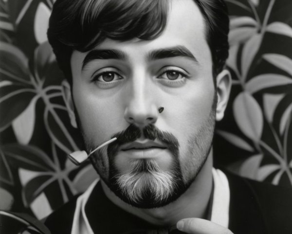 Confident Young Man with Beard in Stylish Outfit