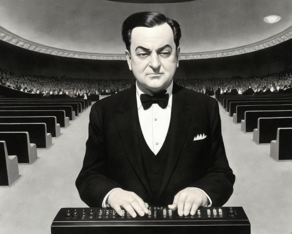 Man in Tuxedo at Soundboard in Grand Auditorium
