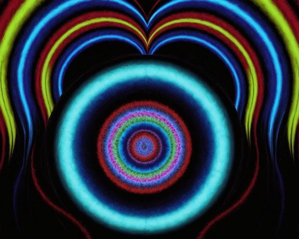 Vibrant Abstract Design with Concentric Circles