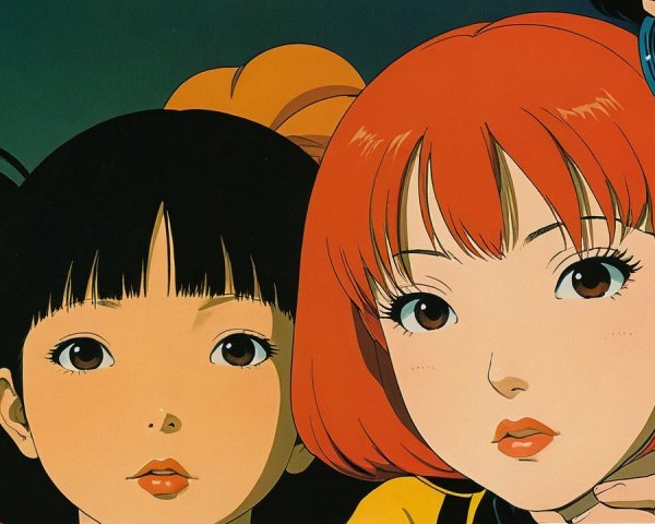 Close-up of Anime Characters with Unique Hairstyles