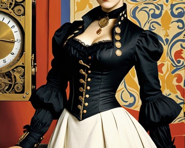 Steampunk-Inspired Outfit with Vintage Elements