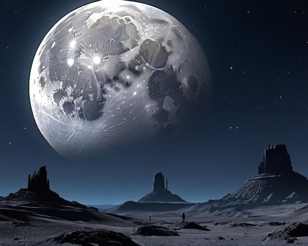 Otherworldly Landscape with Towering Rock Formations