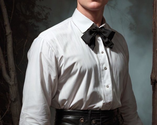 Young man in stylish attire in dramatic low light