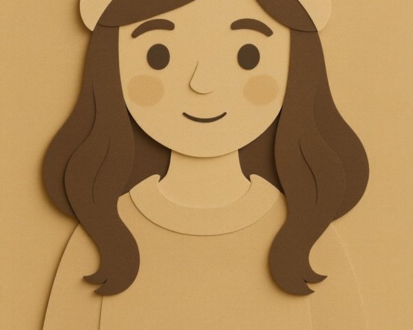 Charming Illustration of a Girl in Minimalist Style