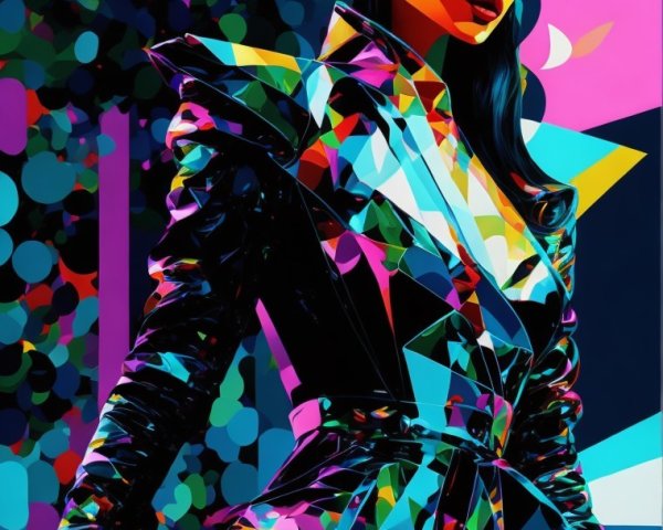 Stylized Portrait of a Woman in Avant-Garde Fashion