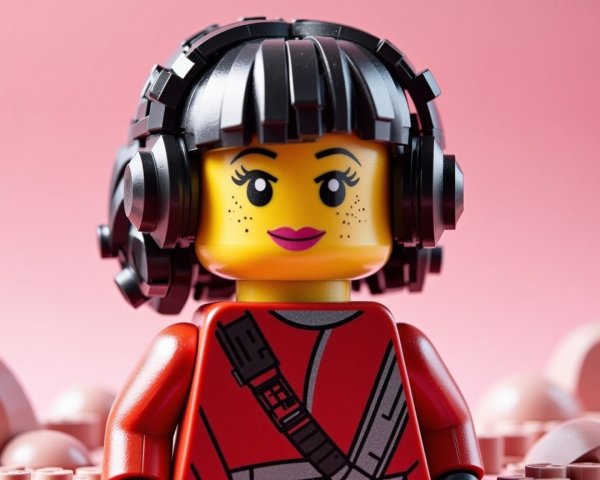 Vibrant LEGO Figure with Cheerful Expression and Style