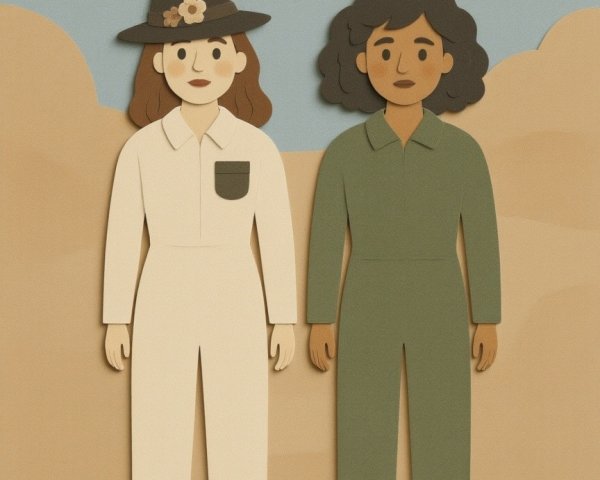 Illustration of Two Women in Minimalist Setting