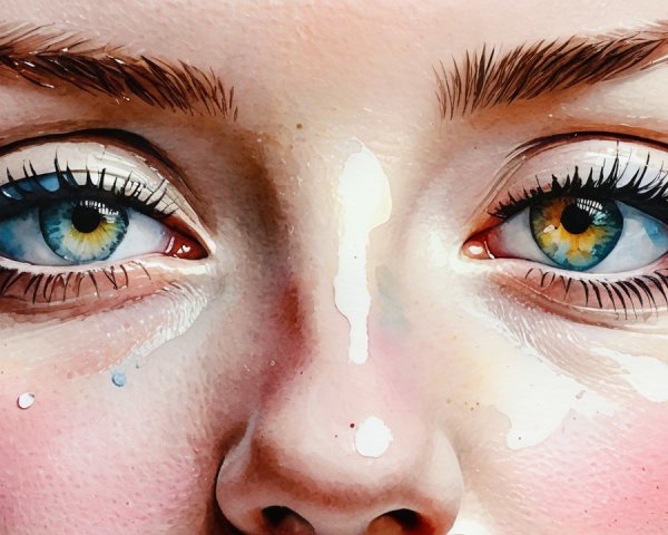Close-Up Portrait of a Young Woman's Unique Eyes