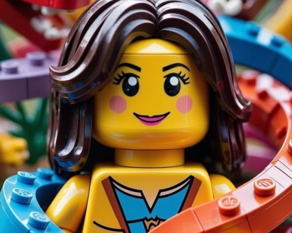 Vibrant LEGO Jungle Scene with Cheerful Minifigure