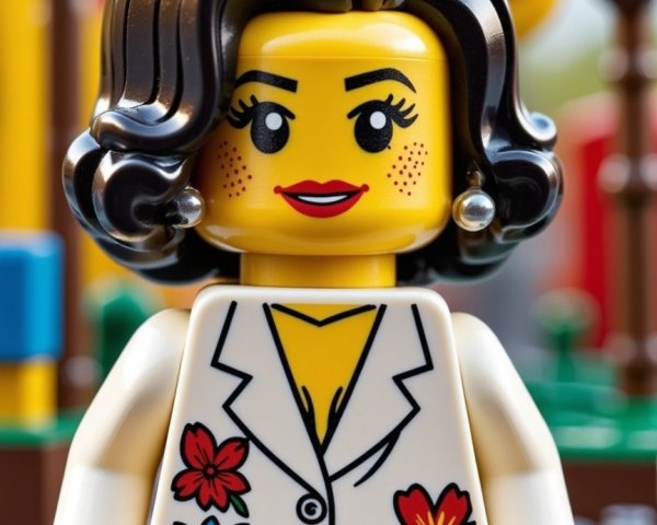 Close-up of a Lego Minifigure in White Jacket