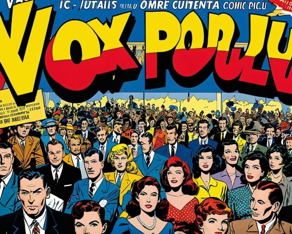Vibrant Comic Book Cover Featuring Diverse Crowd