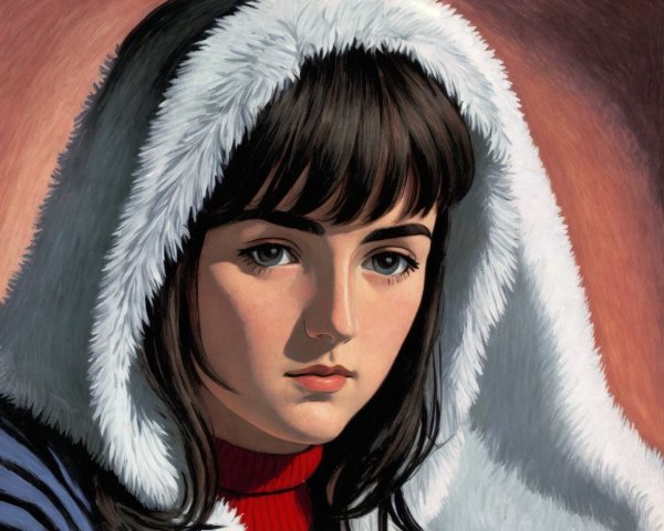 Detailed Digital Painting of a Woman in a Sweater