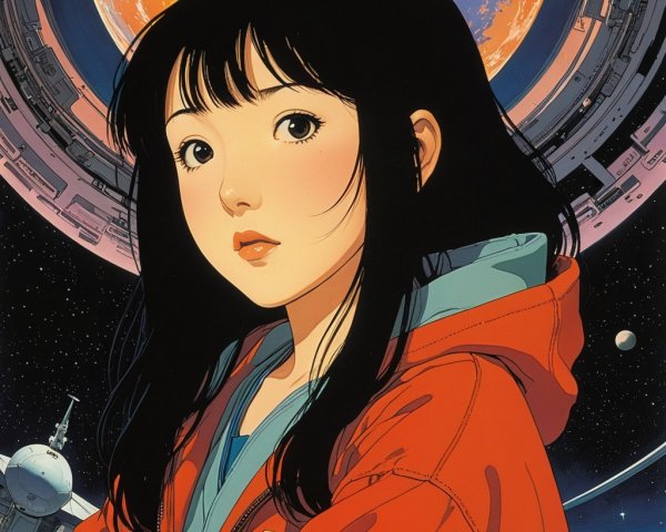 Young Asian woman in vibrant casual attire and soft features